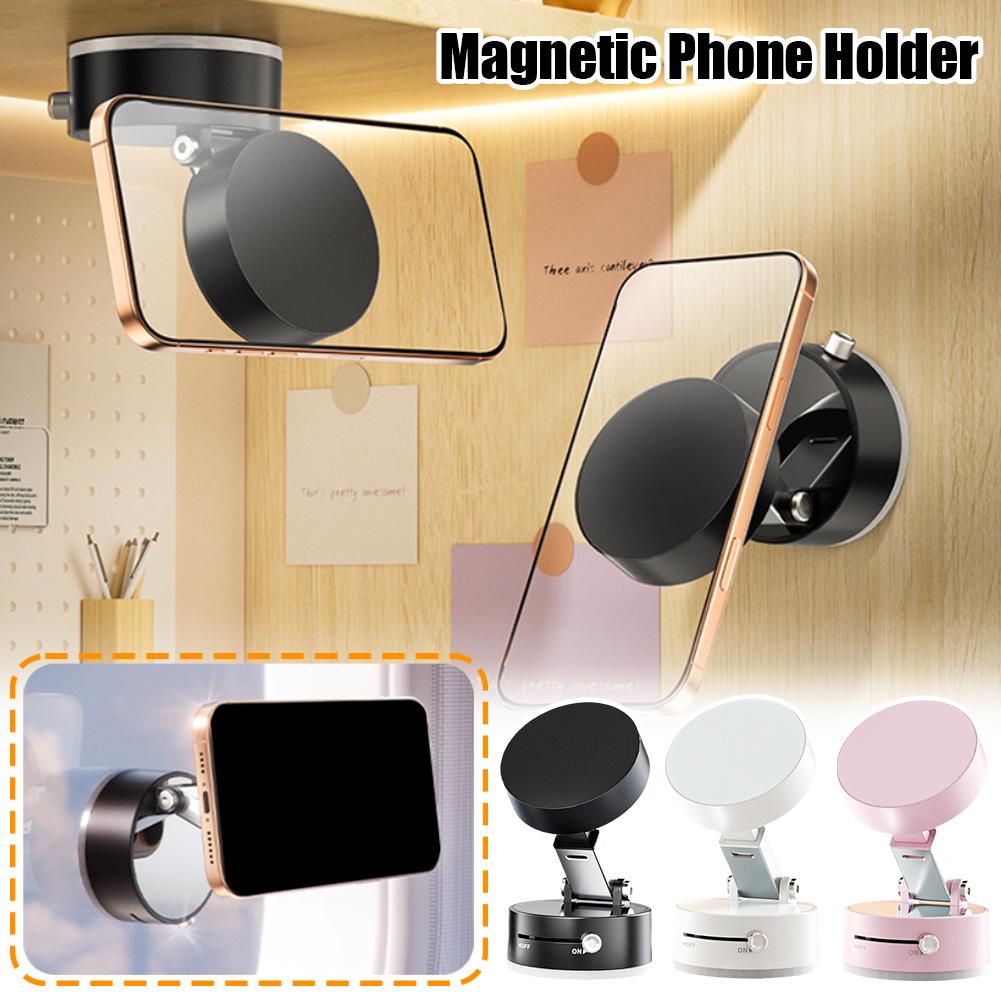 Foldable Magnetic Vacuum Car Phone Holder Foldable Suction Cup